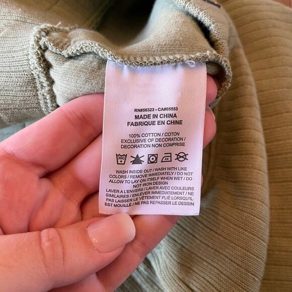 Nike Ribbed Hi Rise Logo Running Shorts Olive Green Size Small 0633W - Picture 9 of 10